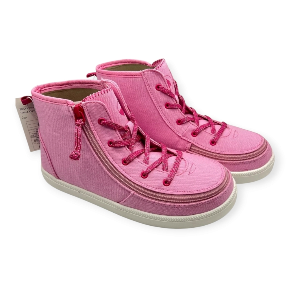 BILLY Footwear PINK Haring High Top Sneakers BIG KID 6 Women's Size 8 NWT